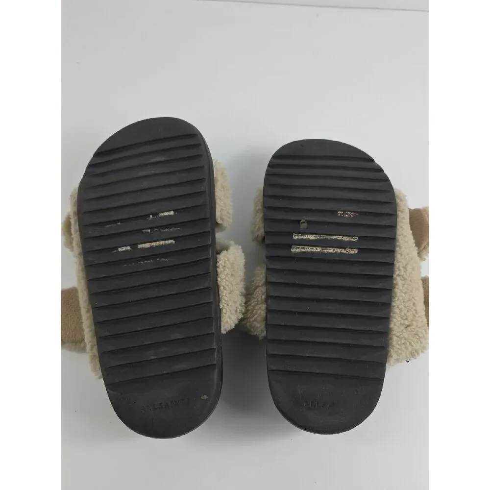 All Saints Sian Shearling Women's Sandals Size 7
